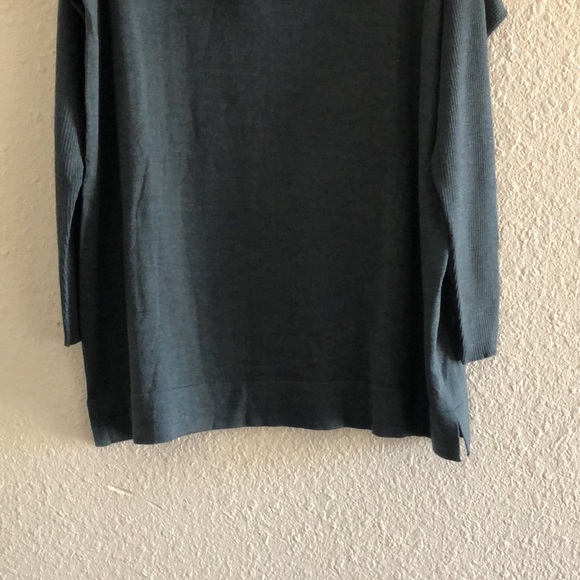 FORTE CASHMERE COWL NECK, DROP SHOULDER, MERINO WOOL AND SILK SWEATER/EUC - Picture 8 of 16